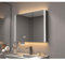 Beleuchtung Spiegelschrank, Bad Hängeschrank Modern Smart Schminkspiegel Mit Stauraum LED Uhr Antibeschlag Touchschalter,002,70cm