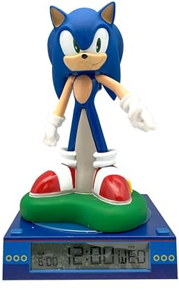 Kids Licensing - Lámpara Infantil 3D de Sonic, Luz Nocturna, Decoración Bebé, Ideal para Regalo