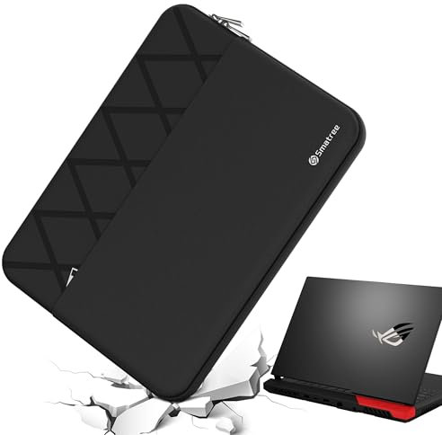 Smatree 15.6 inch Laptop Sleeve for ASUS ROG Strix G15/ROG Strix SCAR 15 2022/2021, ASUS Protective Laptop Case with Accessory Pocket, YKK Zipper, Patended Super Corner Design (E601)