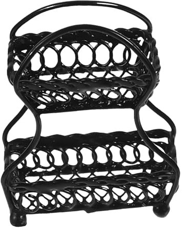 KOMBIUDA Miniatur Obstkorb Für Zubehör Metall Für Küche Spielzeug-Dekoration Und Kreative Rollenspiele Handgefertigte Details Leicht Und