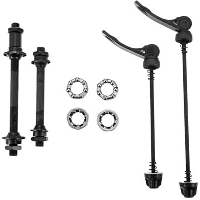 Bike Quick Releases Set,Cycling Front Rear Axle Hollow Shaft,Quick Release Bicycle Hub and Skewers Clip Bolt Lever for MTB Road Mountain Bicycle