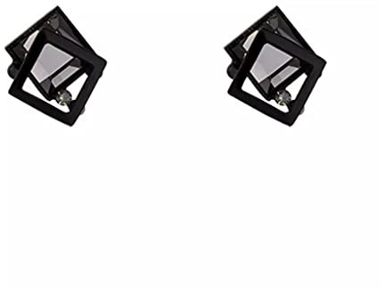 HAODUOO Schwarze Glasblock-Ohrstecker mit geometrischem Element for Damen, modischer koreanischer Schmuck, Mädchen-Ohrringe