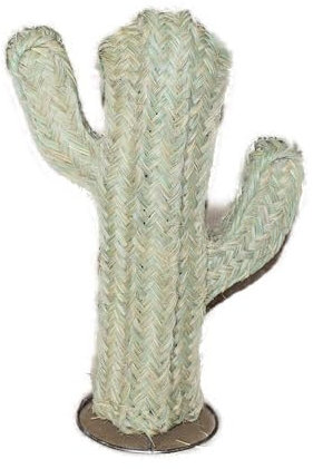 Cactus Décoratif en Paille Tressée, 65 CM,Armature métallique