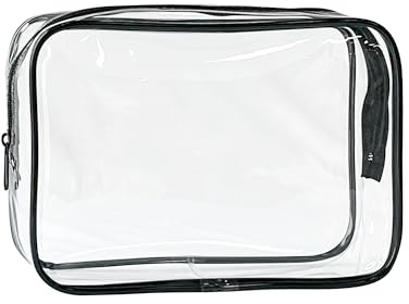 TotePrint Trousse de toilette en PVC transparent dans 1 couleur vive, grande capacité, Moderne