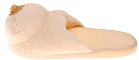 Generisch Zapatillas de casa para mujer, hombre, pantuflas cálidas, divertidas zapatillas de fieltro de piel de cordero, beige, Talla única
