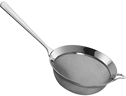 PIAZZA - Colino Acciaio Inox Maglia Fine Piccolo 9 Cm - Setaccio da Cucina Liquidi e Alimenti (Spremute, Frullati, Sughi, Salse, Creme, Farina, Pasta, Riso) Aggiungilo al tuo Set Utensili da Cucina