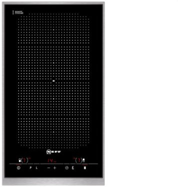 Neff Domino ND 5430 N Piano cottura Elettrico/Induzione / 30,60 cm/Piano cottura Elettrico con Regolatori di Piano cottura integrati, Acciaio Inox