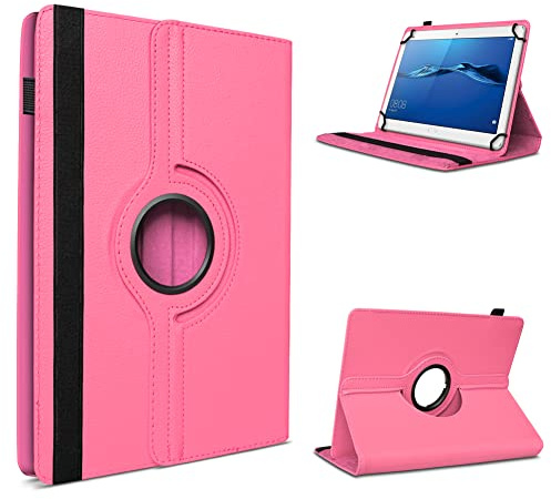 Tablet Schutzhülle für 10-10.1 Zoll Tasche aus hochwertigem Kunstleder Hülle Standfunktion 360° Drehbar Universal Case Cover