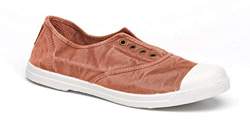 Natural World Eco - Zapatillas Mujer de algodón orgánico y Caucho - Color Naranja - 102E