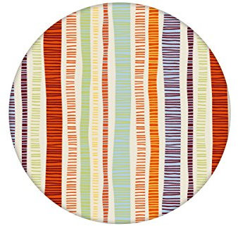 moderne, orangee grafische Tapete Dotted Lines mit bunten Streifen passt zu Farrow and Ball Farben- Vliestapete Grafisch - Trend GMM Design Dekor für schöne Räume (H: 3m B: 46,5cm)