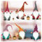 6 x Christmas Gonk Window Stickers with Lanterns - Christmas Window Decorations - 6 Colourful Scandinavian Christmas Gnomes Glass Clings