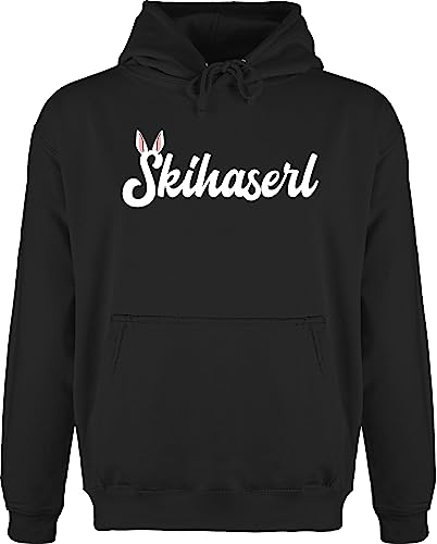 Hoodie Herren Pullover Männer - Skiurlaub Apres Ski - Skihaserl SkiGirl - XL - Schwarz - après-ski Party Outfit Skifahrer après-ski-Pullover skioutfit hüttengaudi apre apreski