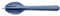 Koziol Besteck-Set 3-teilig Klikk, Messer, Gabel, Löffel, Besteckset, Thermoplastischer Kunststoff, Organic Blue, 4003671