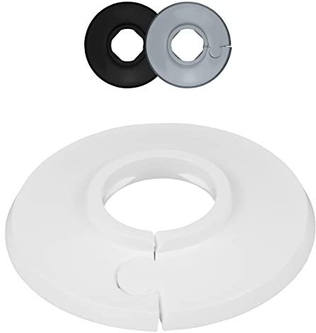 FUX Pack of 2 Single Heating Pipe Rosette 8 mm - 60.3 mm - Heating - Pipe | Clean finish at the radiator, tool-free fit, polypropylene
