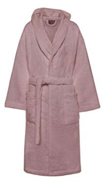Accappatoio con Cappuccio Spugna Marte, Uomo Donna, 100% Cotone Morbidissimo, 420 grammi, Casa, Piscina, Palestra, Rosa Antico, 46-48 S EU