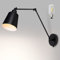 MantoLite Schwenkarm Wandleuchten Mit Schalter, Nachttischleuchte Mit Kegel Lampenschirm Waschtisch Wandleuchte Leuchten Leselampe, Wand Scone Wandleuchter Beleuchtung Fixture (Inklusive Glühbirne)