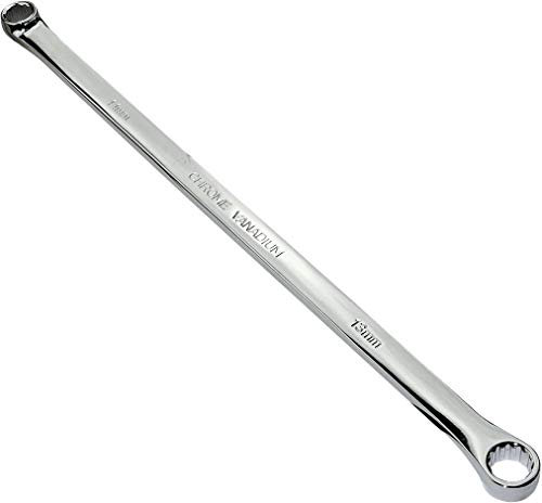 AERZETIX - C45549 - Polygonaler Schraubenschlüssel Doppel Öse/Ring 11x13mm - Länge 33cm - Extra langer gerader CR-V-Stahlschlüssel zum Festziehen/Zusammenbau - Polierter Griff 12 Seiten sechseckig