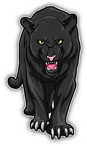 10cm! Klebe-Folie Wetterfest Made-IN-Germany Wütender Schwarzer Panther H2270 UV&Waschanlagenfest Auto-Aufkleber Sticker Decal
