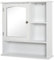 kleankin Bathroom Cabinet, Wall Mount Storage Organizer with Mirror, Adjustable Shelf for Bathroom, Kitchen, Bedroom, White