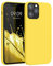 kwmobile Cover per Apple iPhone 12 / iPhone 12 Pro Custodia - Back Case per Smartphone in Silicone TPU - Protezione Gommata - giallo radiante