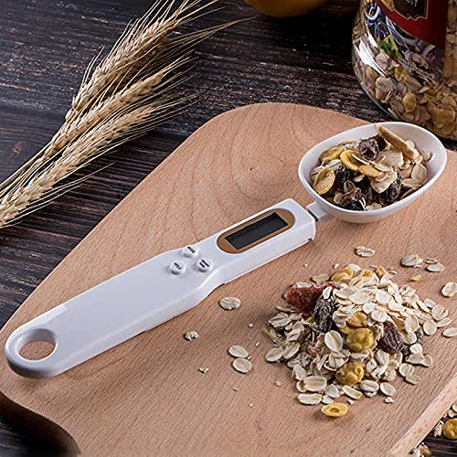 Cucchiaio Bilancia,Pesare Ingredienti da 0.1 a 500g, Bilancia da Cucina Digitale con Display LCD,Pesatura Accurata di Caffè, Burro, Zucchero a Velo, Latte e Altri Solidi e Liquidi