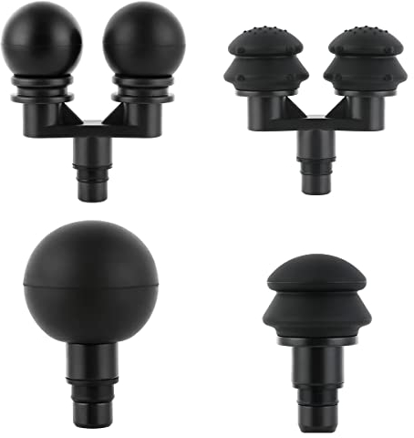 Falafale Massageköpfe Massagepistole Weiche Köpfe Ersatz 4 Pack Massagepistole Adapter Doppelkopfaufsatz