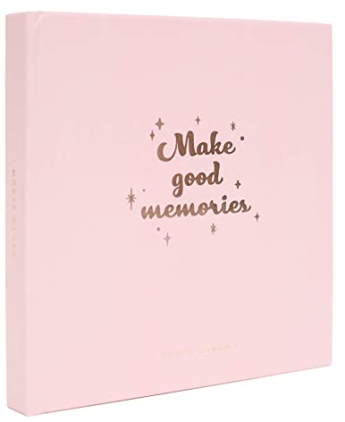 Grupo Erik Fotoalbum zum Selbstgestalten Make Good Memories - Scrapbook Weiße Seiten - Fotoalbum Klein 16x16 cm - Photoalbum 24 selbstklebend Seiten