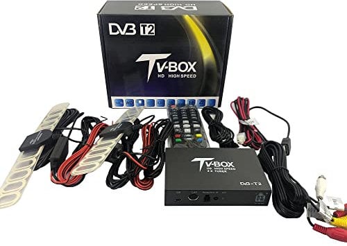 WOSTOKE HDTV Car DVB-T2 DVB-T MULTI PLP Digital TV Receiver automobile DTV box With Two Tuner Antenna