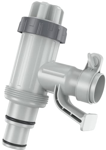 [Patentiert] Deeroll Pool-Kolbenventil plus für oberirdische Pools – 2-in-1 Kolbenventil Ersatzteile, Poolzubehör, 1/4 Zoll Poolrohrhalter mit Kolbenventil (1 Pack-neu)