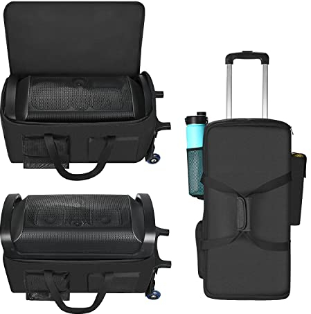 Rummyluck Case for SRS-XP500, Protective Trolley Rolling Tote Bag for Sony SRS-XP500 X-Series Party Speaker,Retractable Pull Handle,Multifunctional Storage Bag,Also for JBL Partybox 110