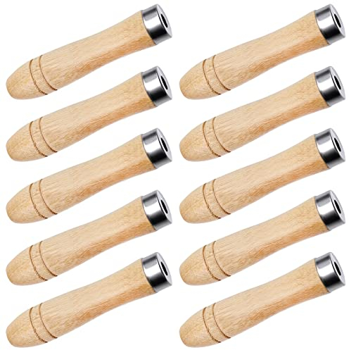 YAXIDAEVER 10 PCS Mango de Madera,Mango para Limas,Mango Archivo Madera,Mango de lima de madera para Carpintero Mantenimiento