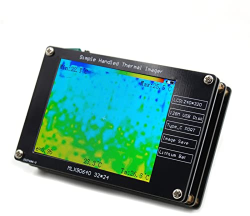 Thermal Imager Telecamera a Infrarossi con Schermo LCD da 2,8 Pollici, Termocamera a Infrarossi Portatile Ricaricabile Immagini Termiche Integrate