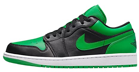 Nike - Air Jordan 1 Low - 553558065 - Colore: Nero-Verde - Taglia: 43 EU