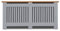 Radiator Cover Extra Large, Radiator Cover, Vertical Slatted Modern Radiator Covers MDF Wood Cabinet Shelf Heating Covers For Living Room, Hallway (19D x 172W x 83.2H CM)