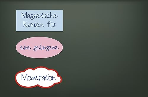 TimeTEX - Magnetisches Moderations-Material Basic-Set | Beschreibbares & abwischbares Unterrichtsmaterial inkl. Formen: Oval, Rechteck & Wolke | Inhalt: Moderations-Material Basic-Set