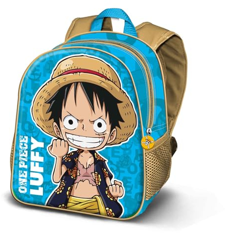 One Piece Monkey-Mochila Basic, Azul, 31 x 39 cm, Capacidad 18,2 L