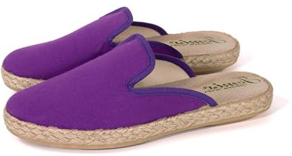 JOMIX Ciabatte Donna Estive Eleganti Scarpe Mules Ragazza Pantofole Espadrillas Sandali Bassi Comodi da Mare Spiaggia ES2030 (Viola, 39)