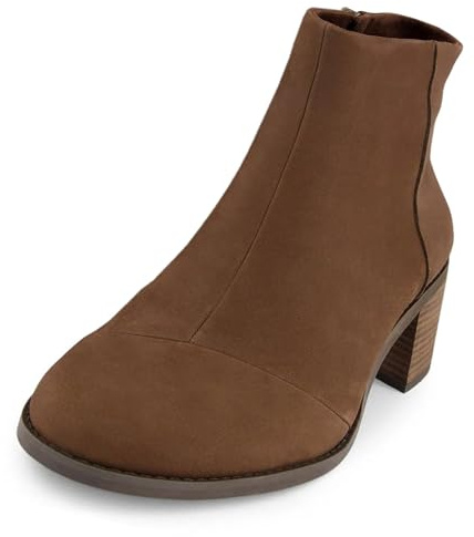 TOMS Women's Evelyn Ankle Boot, Oak Brown Leather, 5.5 UK