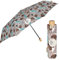 PERLETTI GREEN Manueller Regenschirm Ökologisch für Frauen - Damen Taschenschirm mit Holzgriff und Stoff Recycelt - Umwelfreundlicher Schirm Kompakt Windfest Klein - Durchmesser 97 cm (Brune Blumen)