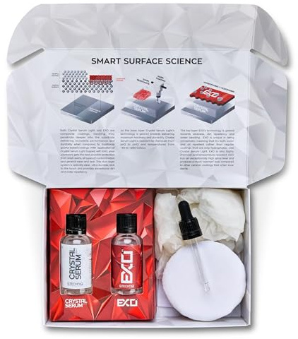 Gtechniq EXO and Crystal Serum Light Kit for Cars, 30ml | Extremely High Gloss Finish, Swirl-Resistance, Hydrophobic Water and Dirt Repellent, Easy to Apply, Up to 5 Years Durability