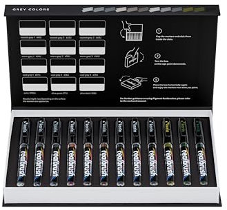 KARIN Realbrush PIGMENT Grey Colors – eine Kollektion mit 12 Pinsel in einem exklusiven und schützenden Etui.