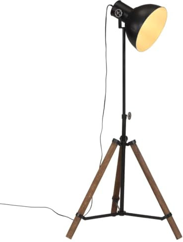 vidaXL Stehleuchte 25 W Schwarz 75x75x90-150 cm E27