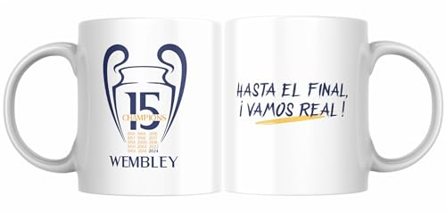 Taza de Ceramica Madrid Final de la Champions 15 Wembley Hasta el Final ¡ Vamos Real !