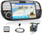 Inefala Autoradio Android per Fiat 500 2007-2015, Stereo Auto 7 Pollici Touchscreen con GPS WiFi, Autoradio Bluetooth 2 Din con Mirror Link RDS/FM SWC Mic Retrocamera (1+32G)