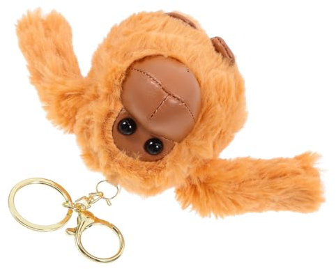 Abaodam Orang-Utan-Schlüsselanhänger Plüsch-Affen-Schlüsselanhänger Plüsch-Affen-Spielzeug Stofftier Schlüsselanhänger Plüschtier Schlüsselanhänger Plüschgorilla Plüsch-Anhänger