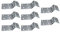 QCAA Heavy Duty Durable Steel Chest Hinge for Box, Door & Cabinet, 1-1/2 x 1.8 mm, Zinc Plated, 8 Pack, Made in Taiwan