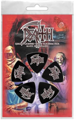 Death Logo Tri-Tip Guitar Pick Pack Set of 5 One Size