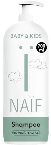Naïf - Pflegeshampoo - für Baby und Kinder - Kindershampoo - Babyshampoo - Mit Inhaltsstoffen auf natürlicher Basis - Vegan - Ohne SLES - Ohne Mikroplastik, Silikone und Parabene - 700ml