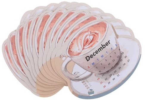 Lurrose Kaffee-tischkalender Im Vintage-stil Mit Austauschbaren Einlagen Und Dreilochbindung Wochenkalender Für Büro Und Zuhause Monatskalender