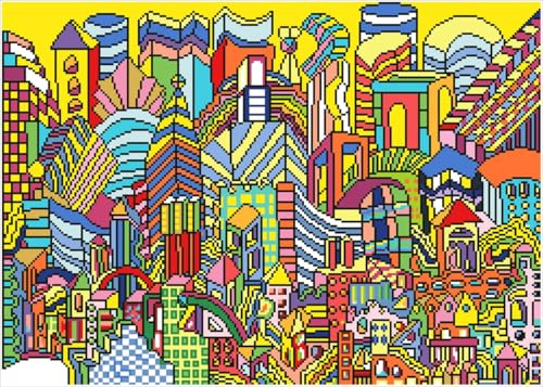 DIAMOND DOTZ 2594140 Original 5D Diamond Painting Set, Boston 2189 von Jack Ottanio, DIY Diamant-Malerei-Kit mit runden Glitzersteinen, ab 12 Jahren, Intermediate